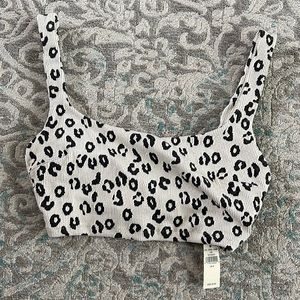 Aerie swim top leopard print